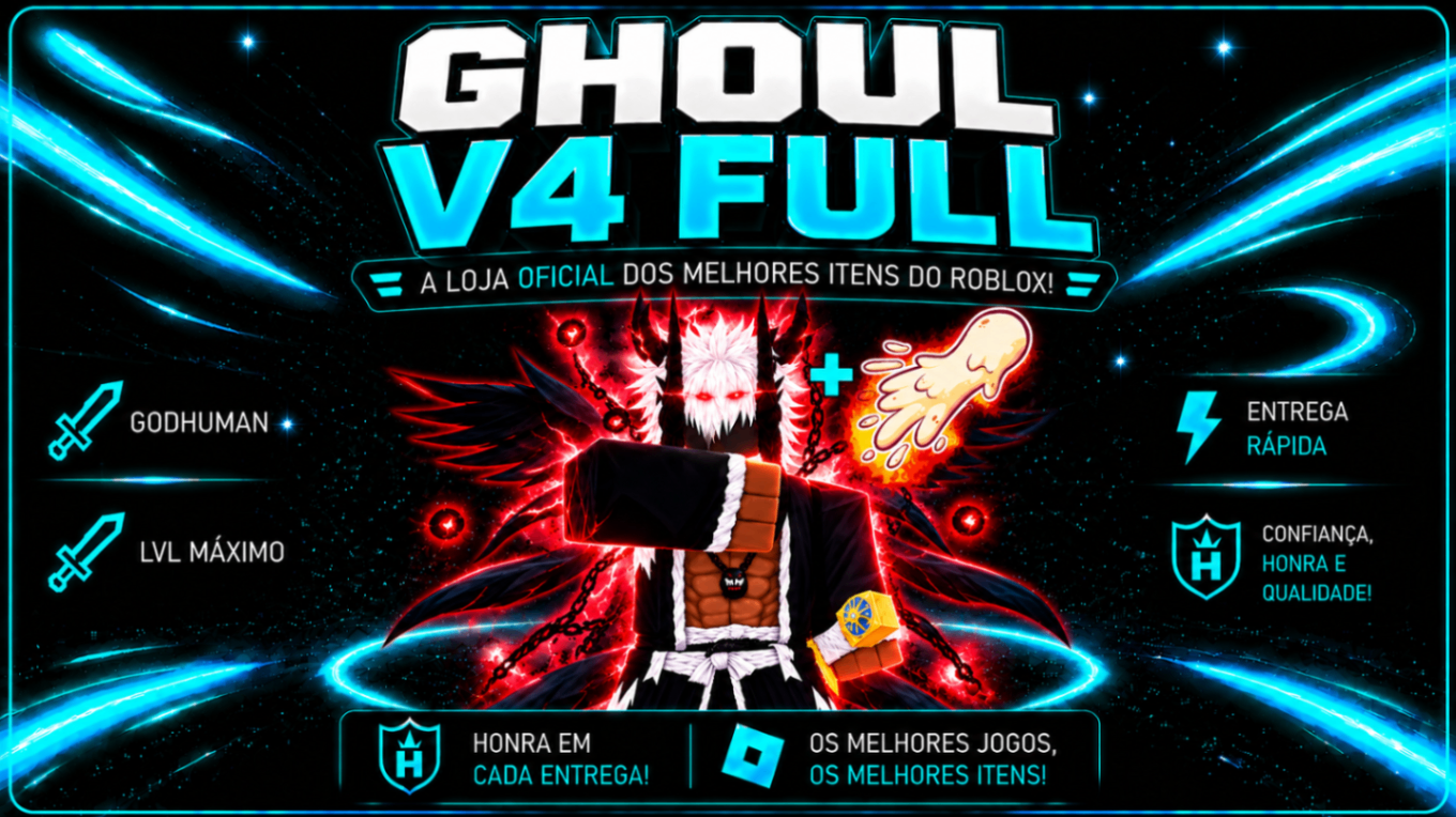 👹GHOUL V4 FULL + 🥊GOD HUMAN + ⚔️ CDK + 🔫  SOUL GUITAR + ⚓SHARK ÂNCORA + 🍩DOUGH V2 MASTERIZADA