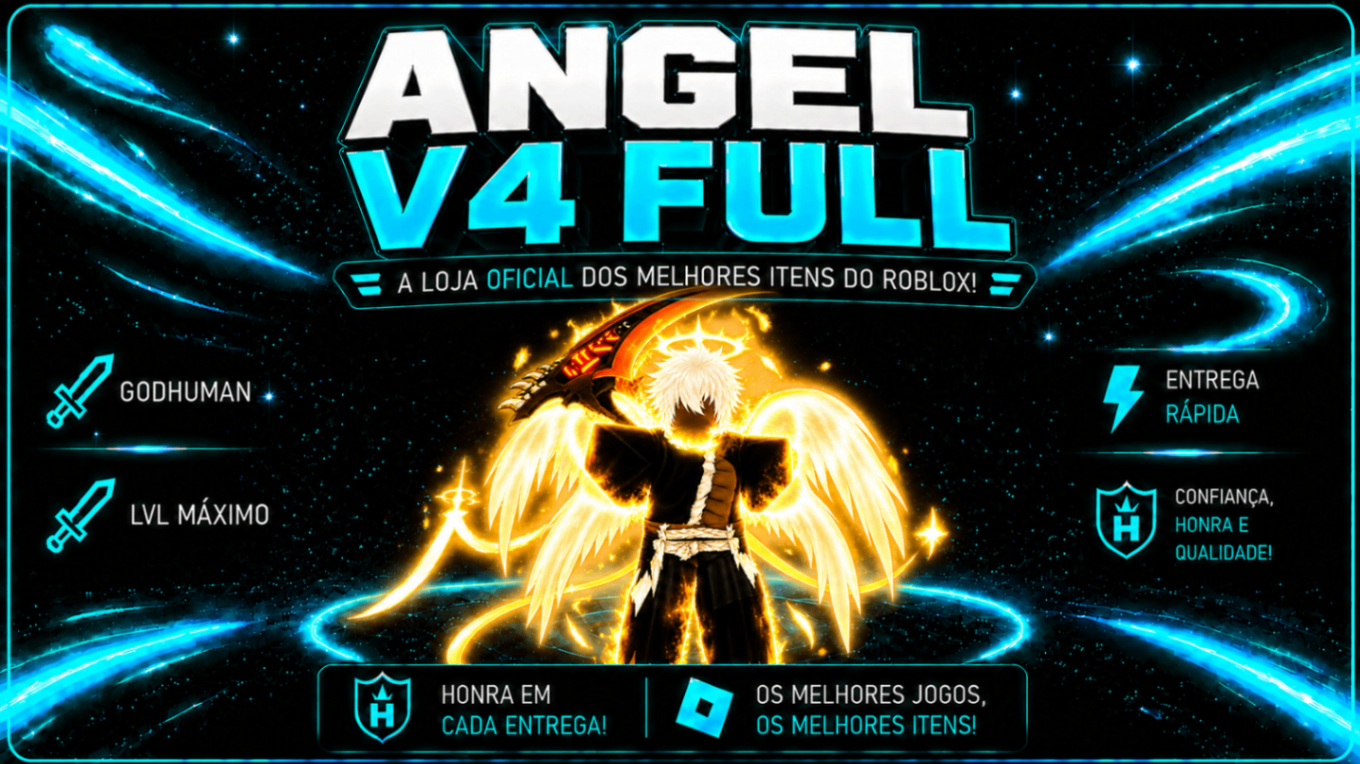 👼 ANGEL V4 FULL  + 🥊 GODHUMAN + ⚔️ CDK + 🔫 SOUL GUITAR + 🌟 LVL MÁXIMO